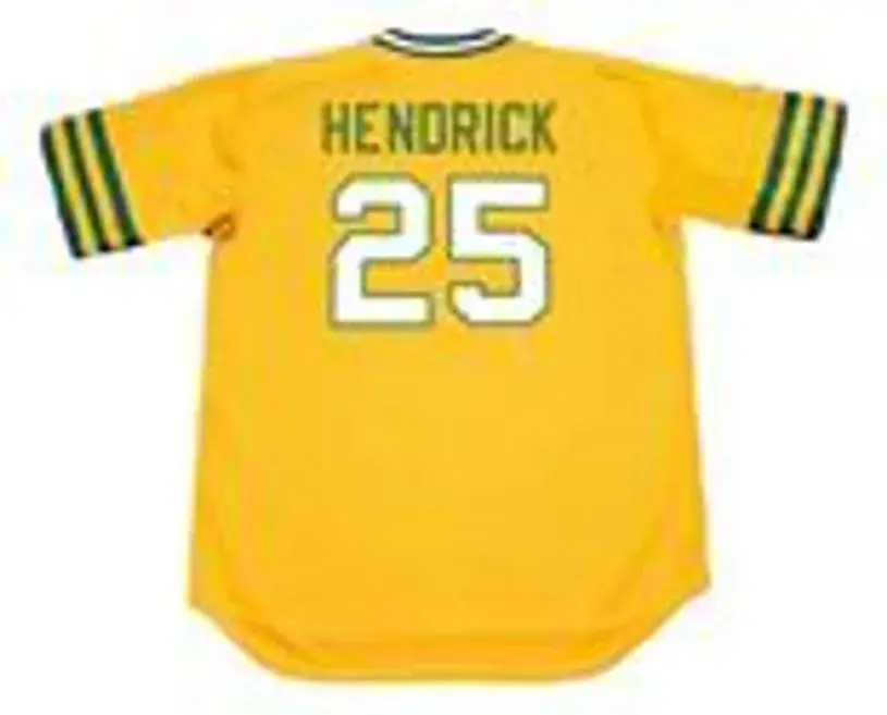 GEORGE HENDRICK Oakland Athletics 1972 Majestic Cooperstown Baseball Jersey 