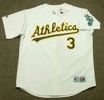 HAROLD BAINES Oakland Athletics 1991 Home Majestic Baseball Throwback Jersey