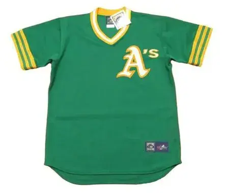 JASON GIAMBI Oakland Athletics 1973 Majestic Throwback Baseball Jersey