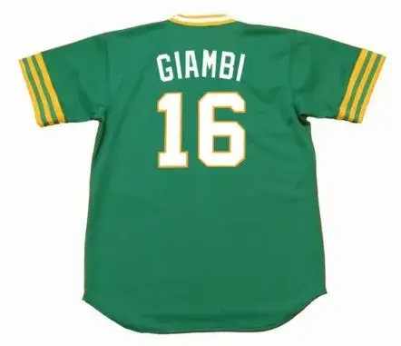 JASON GIAMBI Oakland Athletics 1973 Majestic Throwback Baseball Jersey 