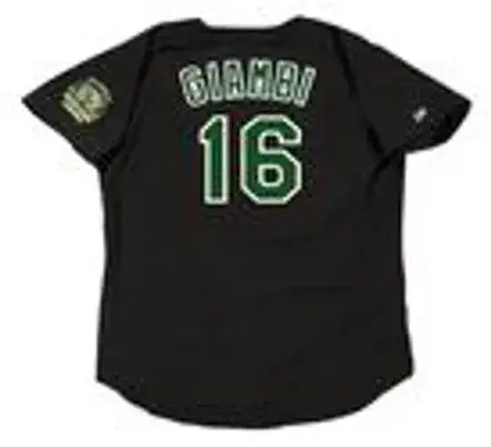 JASON GIAMBI Oakland Athletics 2000 Majestic Throwback Baseball Jersey 