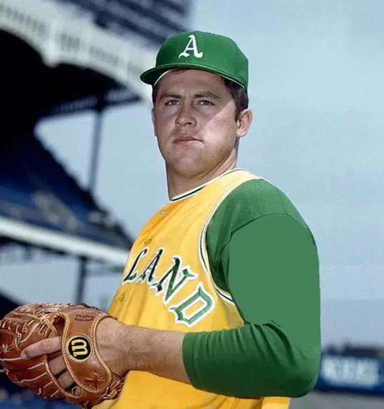 JIM “CATFISH” HUNTER Oakland Athletics 1968 Majestic Cooperstown Throwback Jersey 