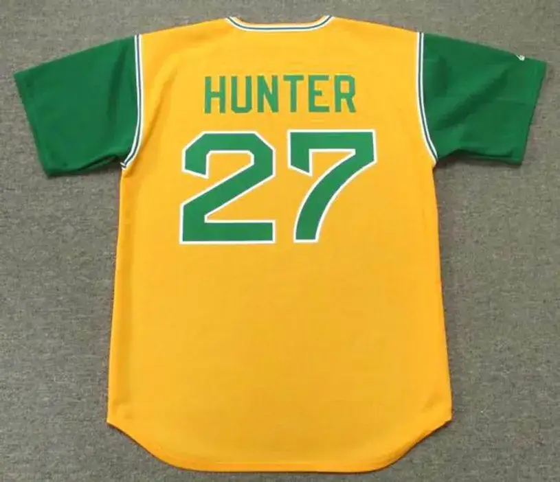 JIM “CATFISH” HUNTER Oakland Athletics 1969 Majestic Cooperstown Throwback Jersey 