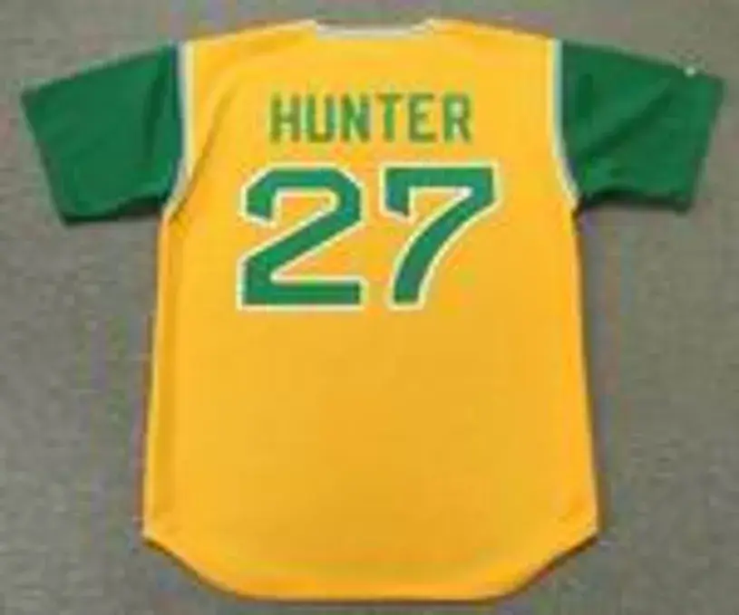 JIM “CATFISH” HUNTER Oakland Athletics 1969 Majestic Cooperstown Throwback Jersey 