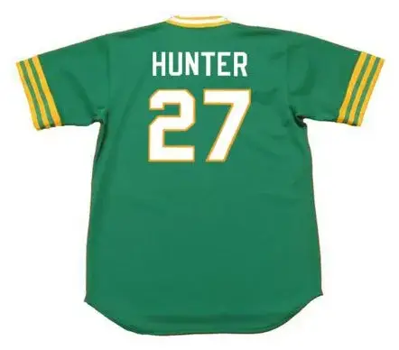 JIM “CATFISH” HUNTER Oakland Athletics 1973 Majestic Cooperstown Away Jersey 