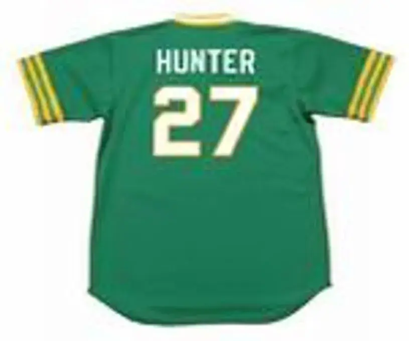 JIM “CATFISH” HUNTER Oakland Athletics 1973 Majestic Cooperstown Away Jersey 