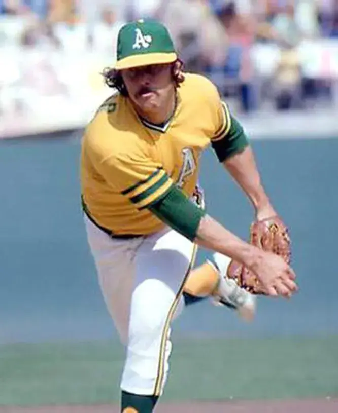 JIM “CATFISH” HUNTER Oakland Athletics 1973 Majestic Throwback Baseball Jersey 