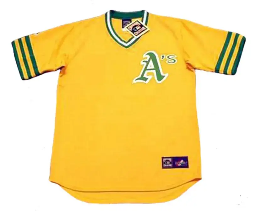 JIM “CATFISH” HUNTER Oakland Athletics 1974 Majestic Cooperstown Baseball Jersey