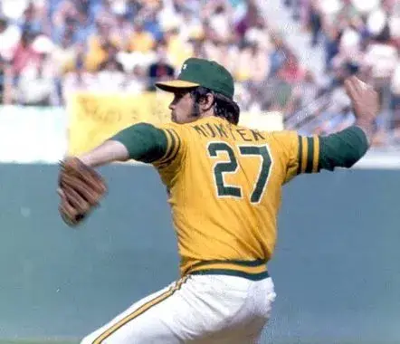 JIM “CATFISH” HUNTER Oakland Athletics 1974 Majestic Cooperstown Baseball Jersey 