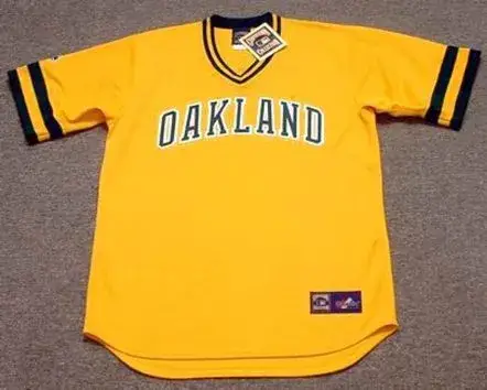 JOAQUIN ANDUJAR Oakland Athletics 1986 Majestic Cooperstown Throwback Baseball Jersey