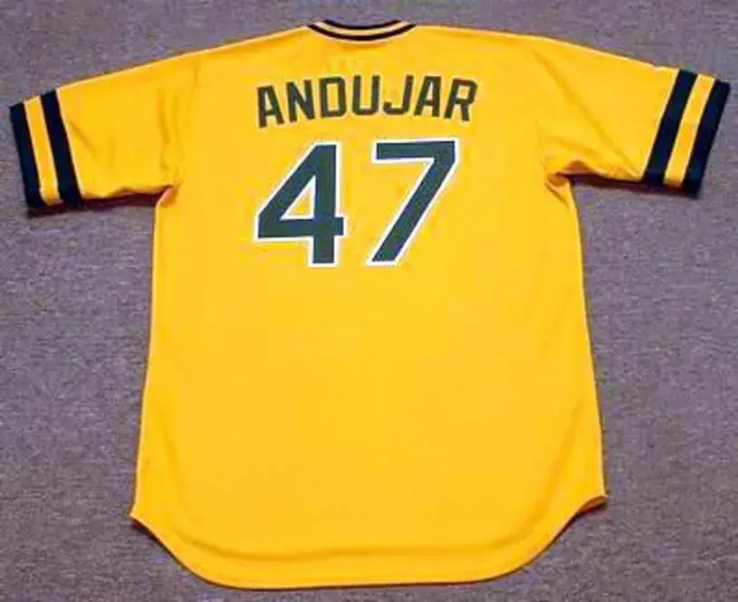 JOAQUIN ANDUJAR Oakland Athletics 1986 Majestic Cooperstown Throwback Baseball Jersey 