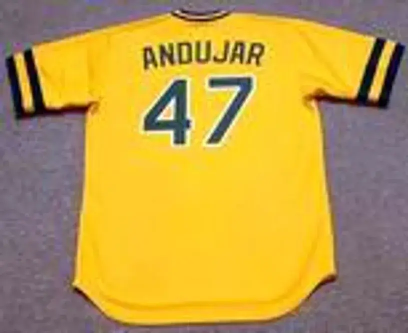JOAQUIN ANDUJAR Oakland Athletics 1986 Majestic Cooperstown Throwback Baseball Jersey 