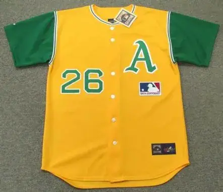JOE RUDI Oakland Athletics 1969 Majestic Cooperstown Throwback Jersey