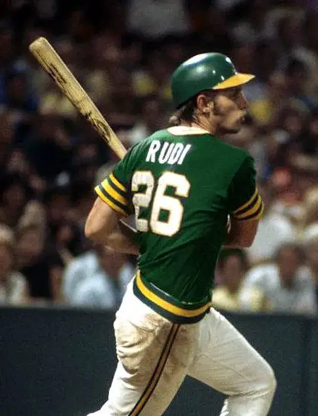 JOE RUDI Oakland Athletics 1973 Majestic Cooperstown Away Baseball Jersey 