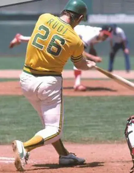 JOE RUDI Oakland Athletics 1974 Majestic Cooperstown Throwback Baseball Jersey 