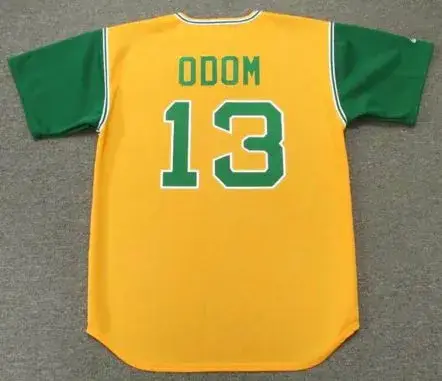 JOHN “BLUE MOON” ODOM Oakland Athletics 1969 Majestic Cooperstown Baseball Jersey 