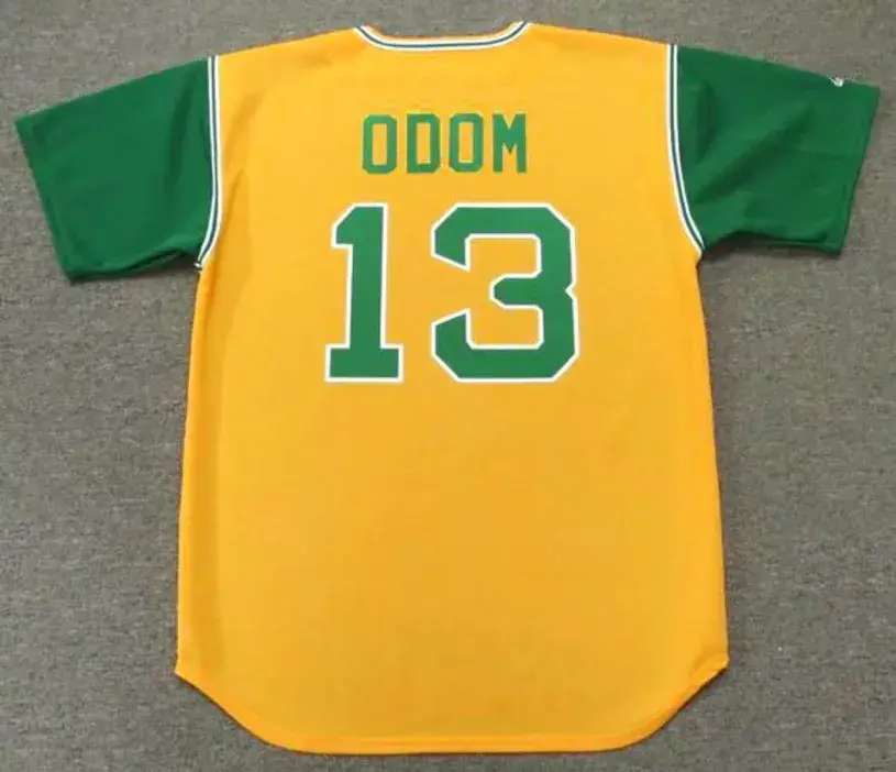 JOHN “BLUE MOON” ODOM Oakland Athletics 1969 Majestic Cooperstown Baseball Jersey 