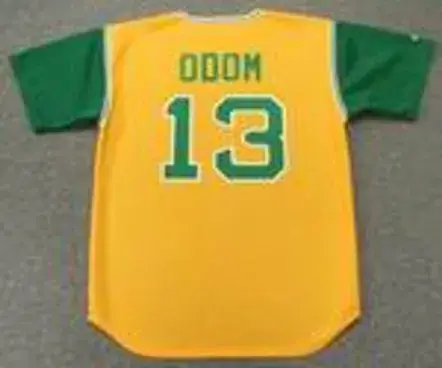 JOHN “BLUE MOON” ODOM Oakland Athletics 1969 Majestic Cooperstown Baseball Jersey 