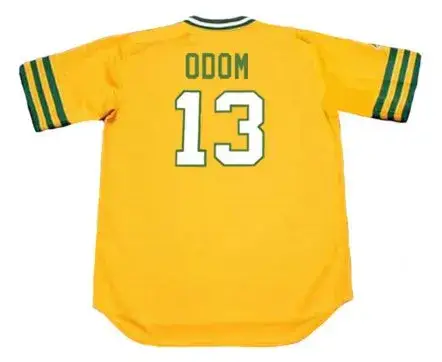 JOHN “BLUE MOON” ODOM Oakland Athletics 1972 Majestic Cooperstown Baseball Jersey 