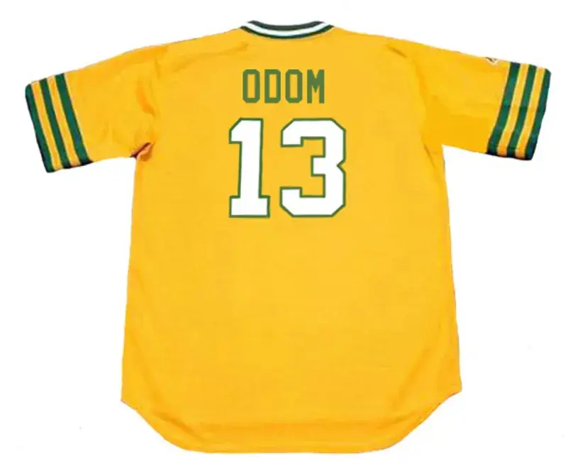 JOHN “BLUE MOON” ODOM Oakland Athletics 1972 Majestic Cooperstown Baseball Jersey 