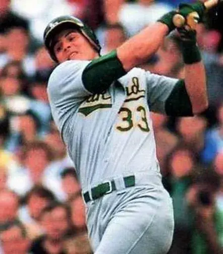 JOSE CANSECO Oakland Athletics 1989 Away Majestic Baseball Throwback Jersey 