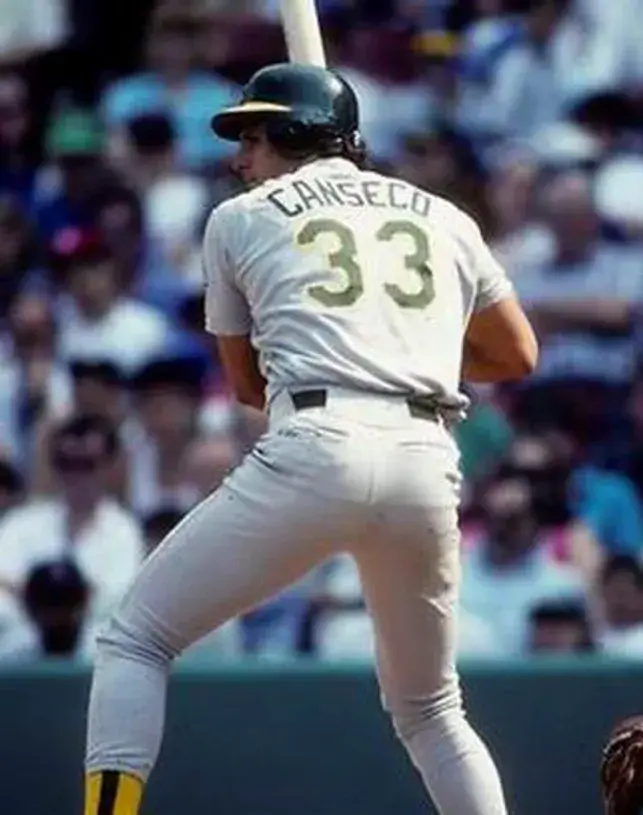 JOSE CANSECO Oakland Athletics 1989 Away Majestic Baseball Throwback Jersey 