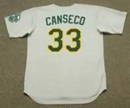 JOSE CANSECO Oakland Athletics 1989 Away Majestic Baseball Throwback Jersey 