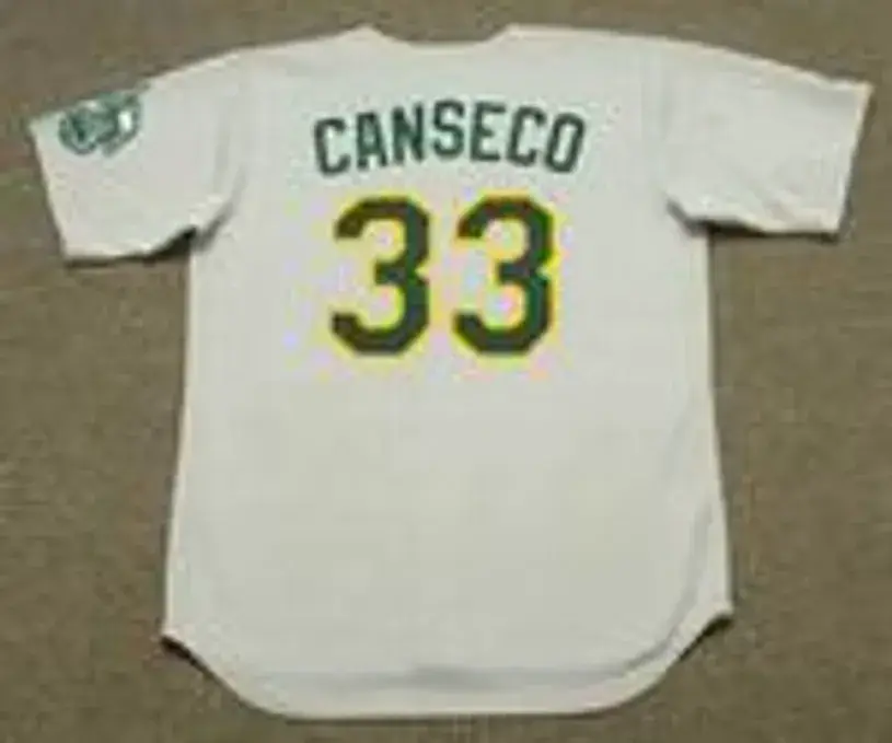 JOSE CANSECO Oakland Athletics 1989 Away Majestic Baseball Throwback Jersey 