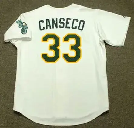JOSE CANSECO Oakland Athletics 1989 Home Majestic Baseball Throwback Jersey 