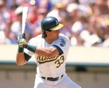 JOSE CANSECO Oakland Athletics 1989 Home Majestic Baseball Throwback Jersey 