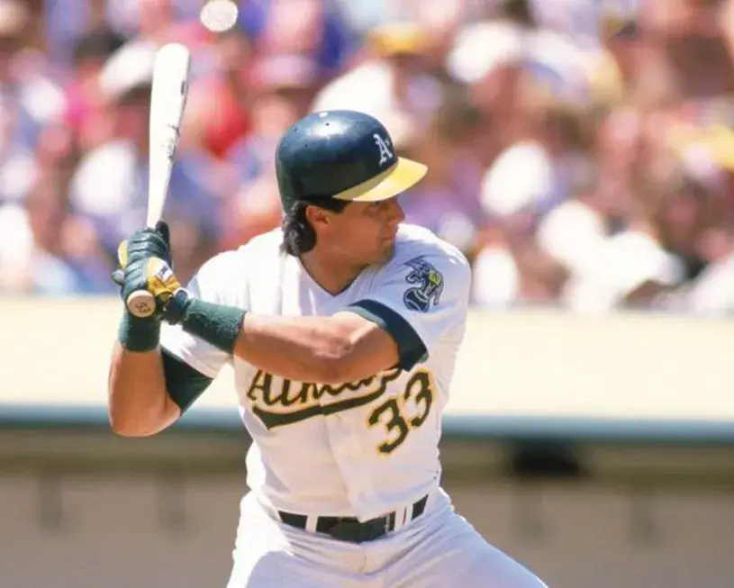 JOSE CANSECO Oakland Athletics 1989 Home Majestic Baseball Throwback Jersey 