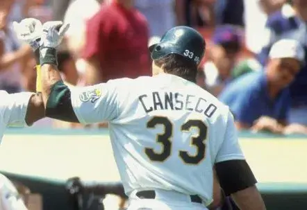 JOSE CANSECO Oakland Athletics 1989 Home Majestic Baseball Throwback Jersey 