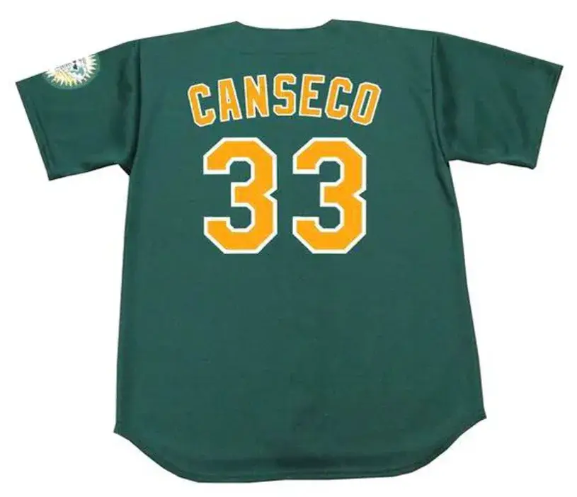 JOSE CANSECO Oakland Athletics 1997 Alternate Majestic Baseball Throwback Jersey 
