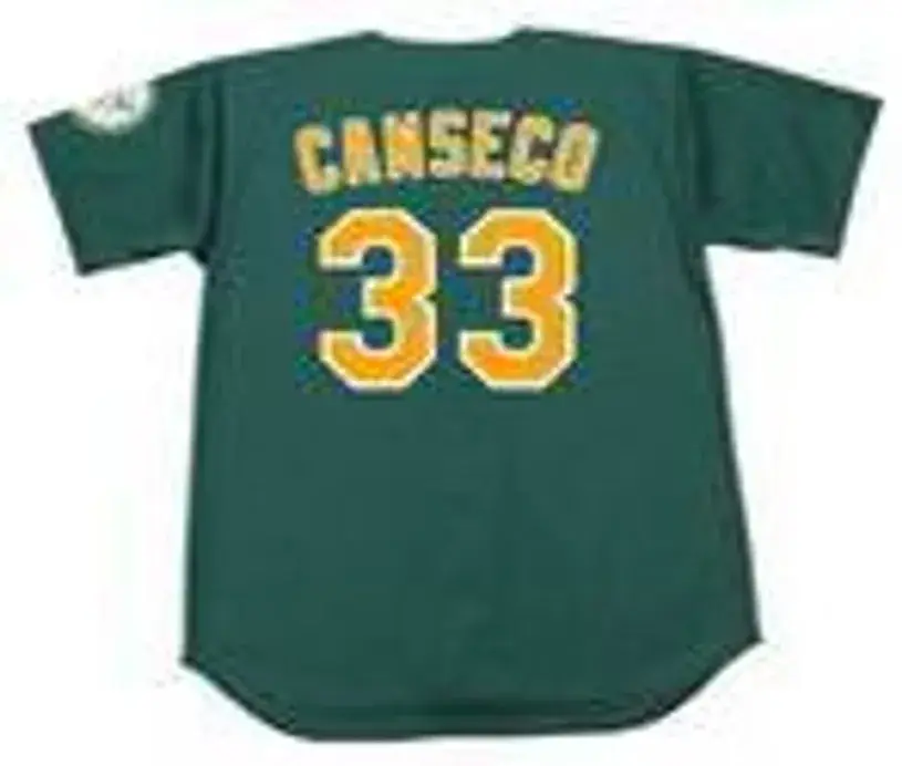 JOSE CANSECO Oakland Athletics 1997 Alternate Majestic Baseball Throwback Jersey 