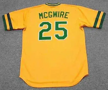MARK MCGWIRE Oakland Athletics 1986 Majestic Throwback Baseball Jersey 