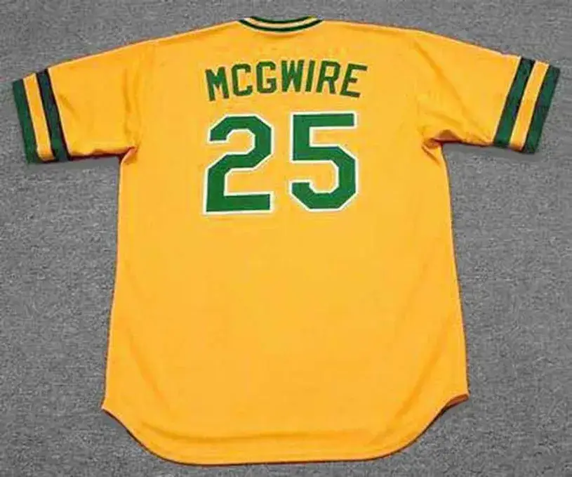 MARK MCGWIRE Oakland Athletics 1986 Majestic Throwback Baseball Jersey 