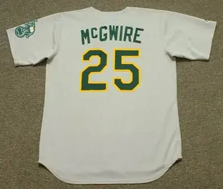 MARK McGWIRE Oakland Athletics 1989 Away Majestic Baseball Throwback Jersey 