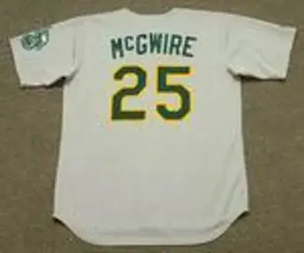 MARK McGWIRE Oakland Athletics 1989 Away Majestic Baseball Throwback Jersey 