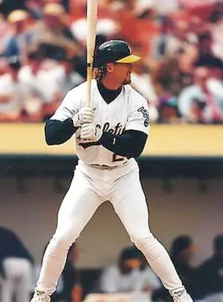 MARK McGWIRE Oakland Athletics 1989 Home Majestic Baseball Throwback Jersey 