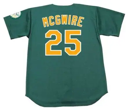 MARK MCGWIRE Oakland Athletics 1996 Alternate Majestic Baseball Throwback Jersey 
