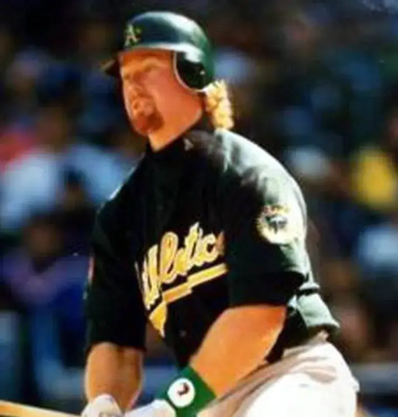 MARK MCGWIRE Oakland Athletics 1996 Alternate Majestic Baseball Throwback Jersey 
