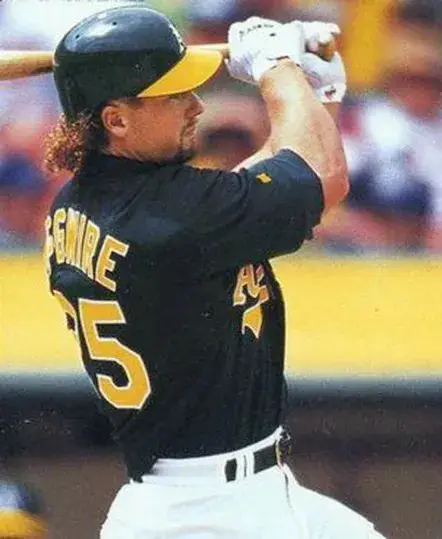 MARK MCGWIRE Oakland Athletics 1996 Alternate Majestic Baseball Throwback Jersey 
