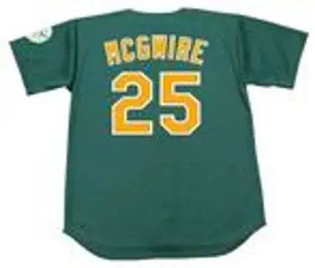 MARK MCGWIRE Oakland Athletics 1996 Alternate Majestic Baseball Throwback Jersey 