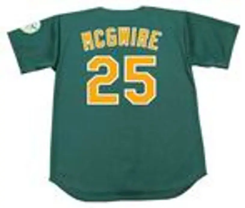 MARK MCGWIRE Oakland Athletics 1996 Alternate Majestic Baseball Throwback Jersey 