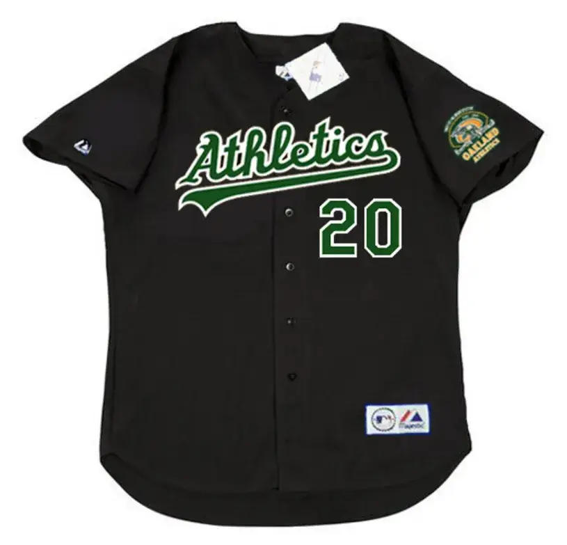 MARK MULDER Oakland Athletics 2000 Majestic Throwback Baseball Jersey