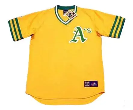 MIGUEL TEJADA Oakland Athletics 1974 Majestic Throwback Baseball Jersey