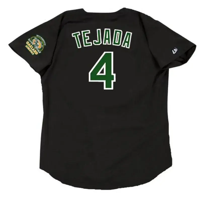 MIGUEL TEJADA Oakland Athletics 2000 Majestic Throwback Baseball Jersey 