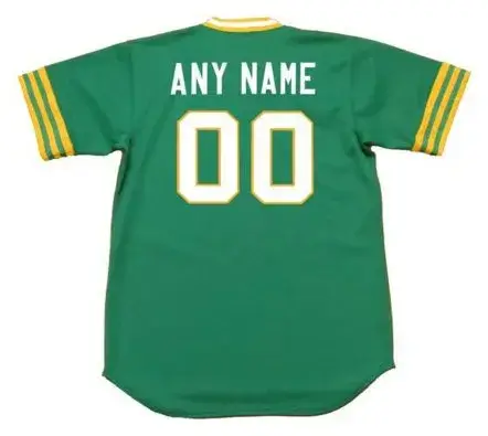 OAKLAND ATHLETICS 1973 Majestic Throwback Away Jersey Customized “Any Name & Number(s)” 