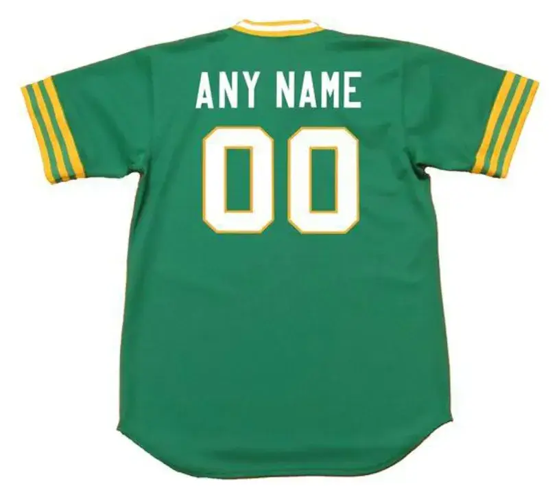 OAKLAND ATHLETICS 1973 Majestic Throwback Away Jersey Customized “Any Name & Number(s)” 