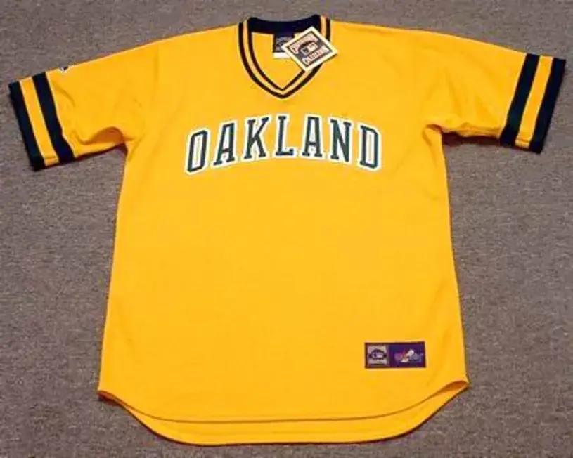 OAKLAND ATHLETICS 1980’s Majestic Cooperstown Throwback Jersey Customized “Any Name & Number(s)”